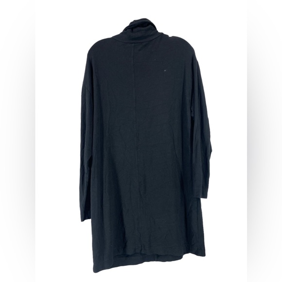 CHIC & SOFT, Long Sleeves Turtleneck Sweatshirt w/Hoodie Pockets Tunic Dress - Picture 5 of 16
